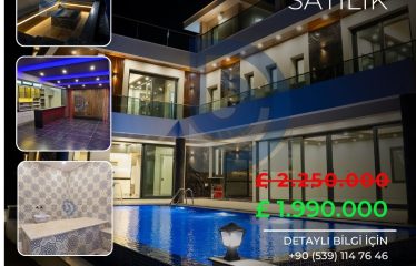 Ultra Lüks Türk Koçanlı Villa | 4+1 | 460 m² Kapalı Alan | Özel Havuz + Sinema Odası Altyapılı