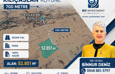 Kıbrıs Girne Kılıçaslan’da Takasa Açık 52.851 m² Fasıl-96 İmarlı Arazi